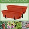 2PCS Raised Garden Bed 2 Tier Vertical Garden Planter Small Outdoor Freestanding Herb Garden Beds with Planter Tray for Outdoor Indoor Flowers Vegetables Plants, Brick Red